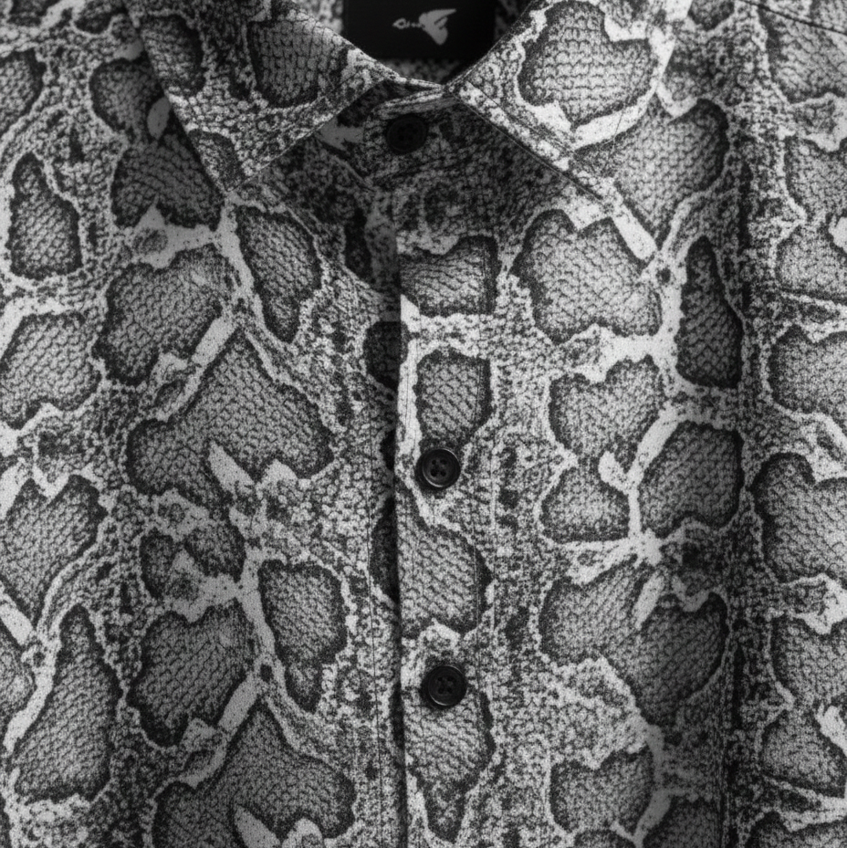 Stealth Python Monochrome Print full sleeve shirt