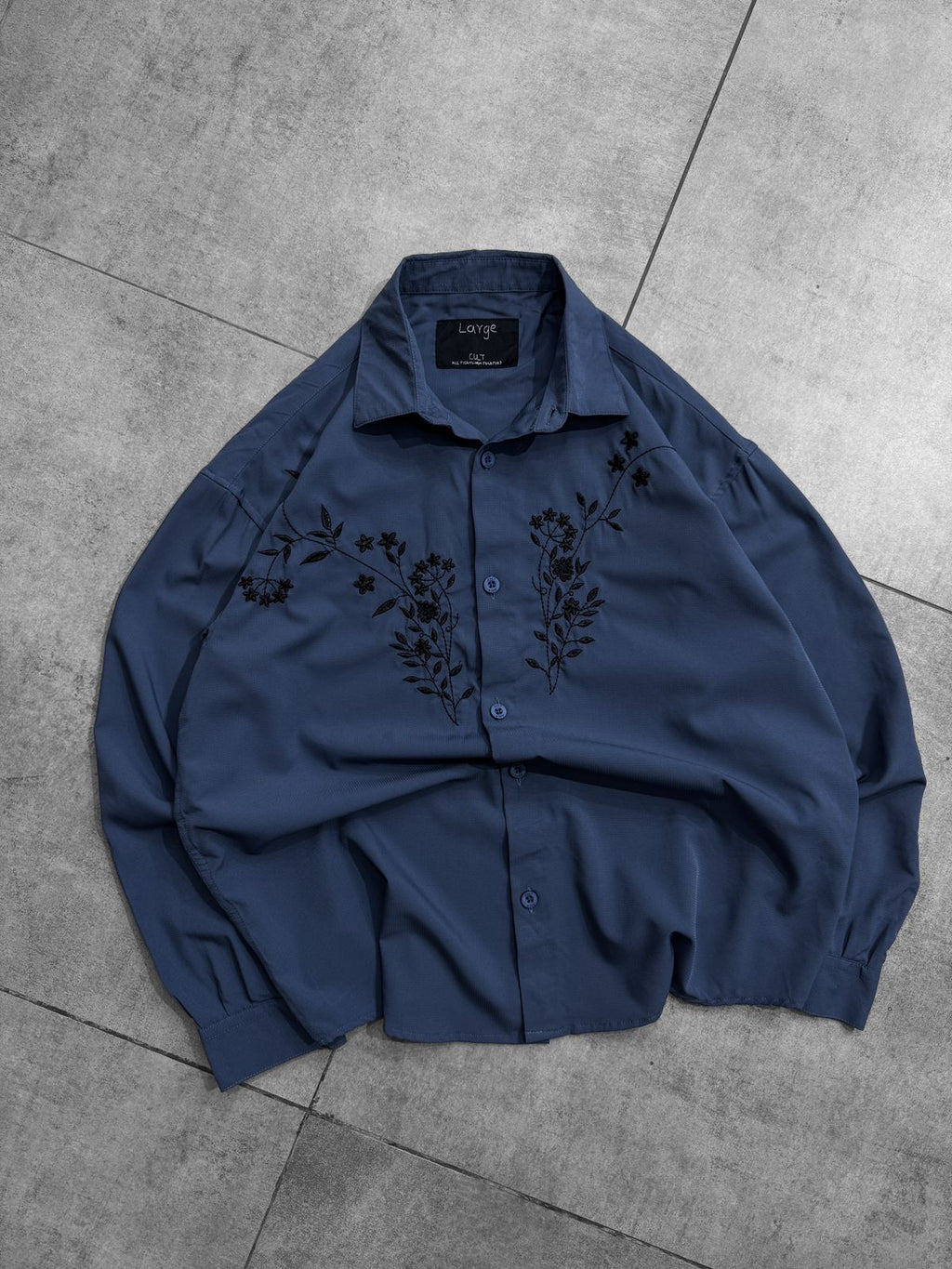 Men Full Sleeve Front Embroidery Shirt.