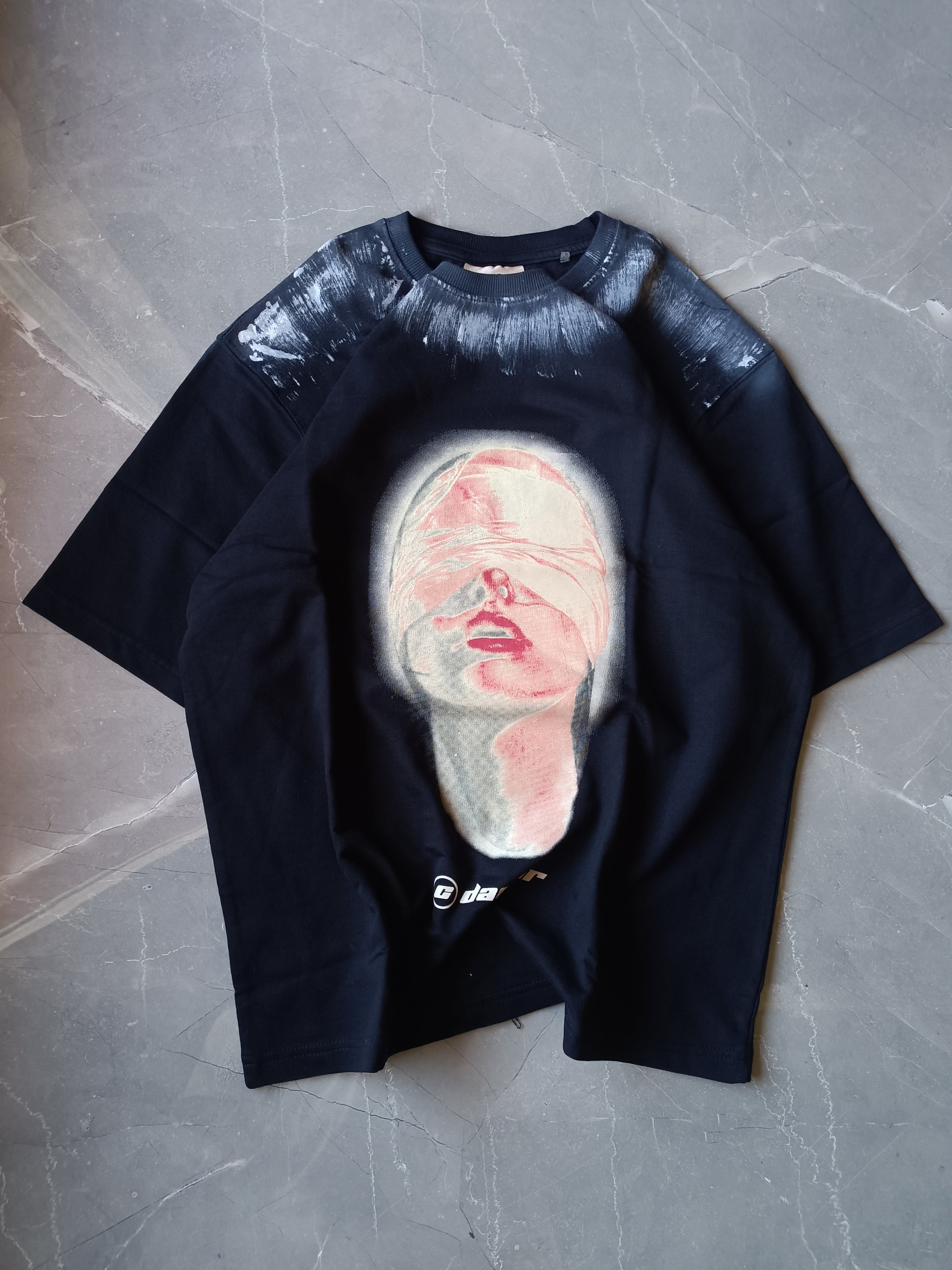 Black half sleeve Printed T-shirt