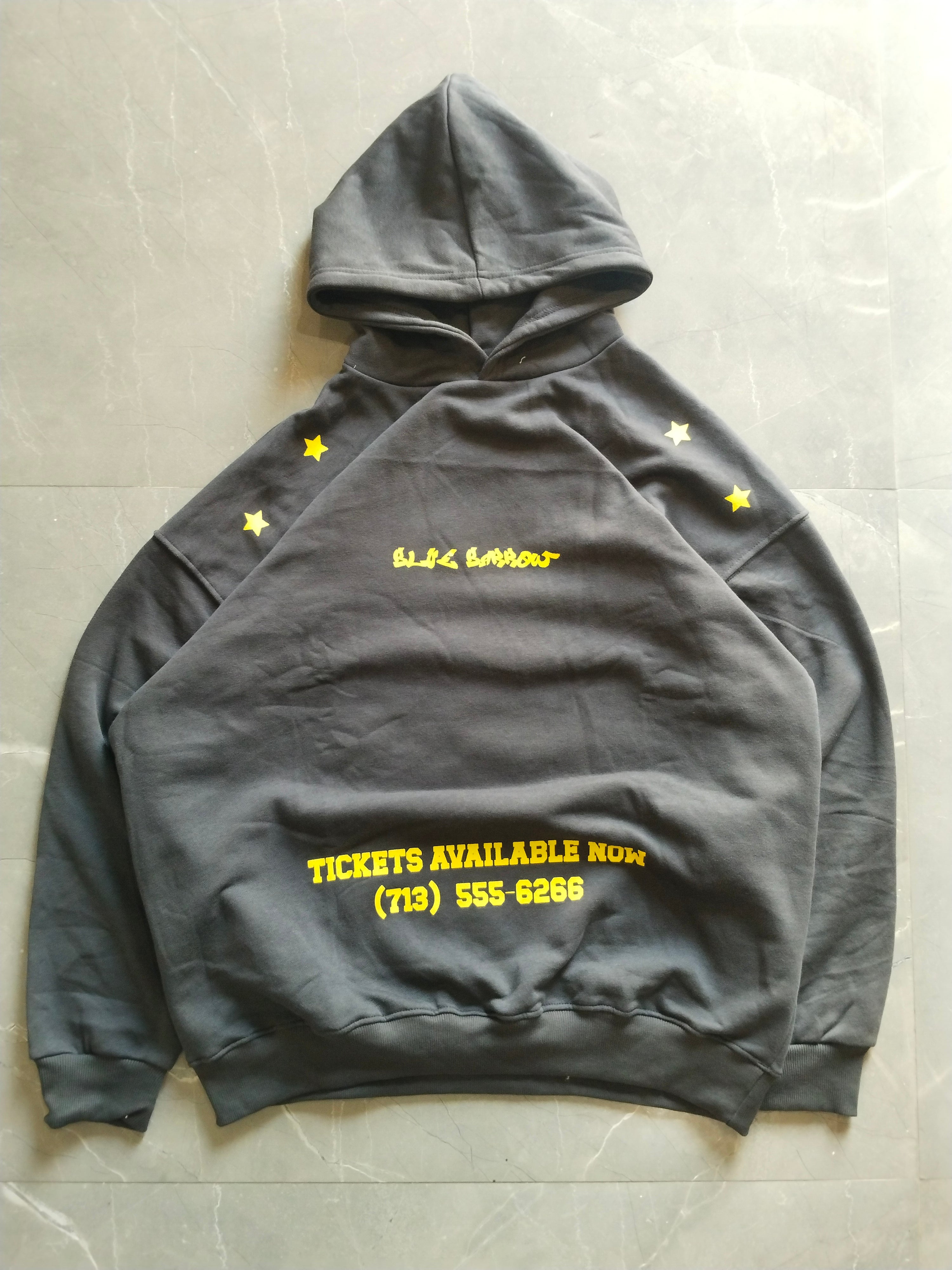 Charcoal grey Oversized back printed hoodie