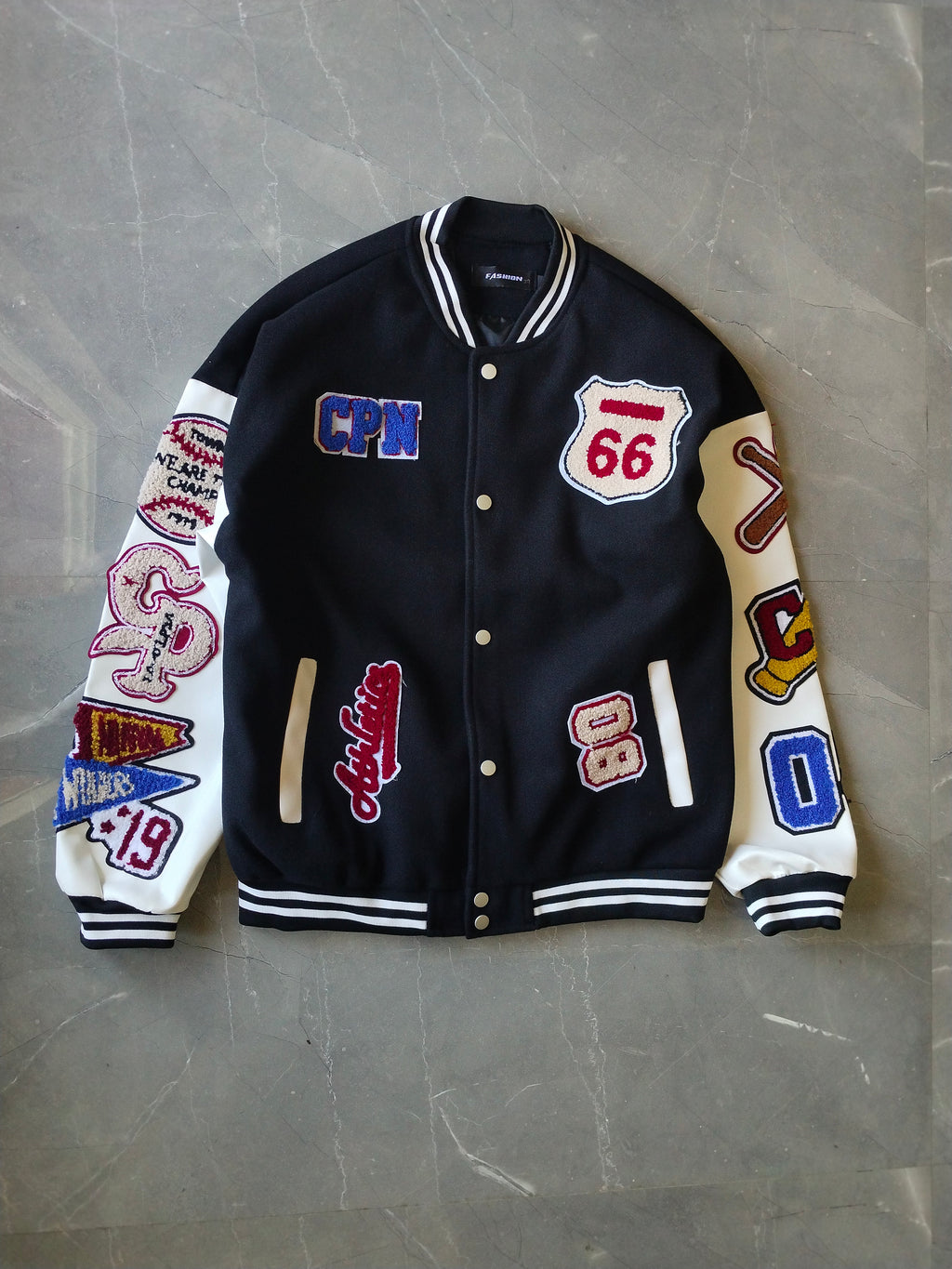 Premium Imported Varsity jacket.