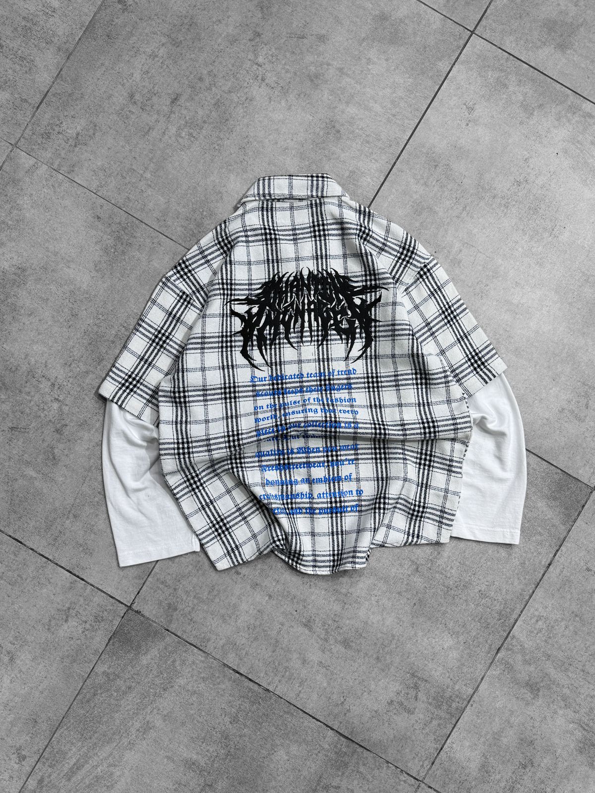 Death metal Puff Backprinted Drop - shoulder shirt.