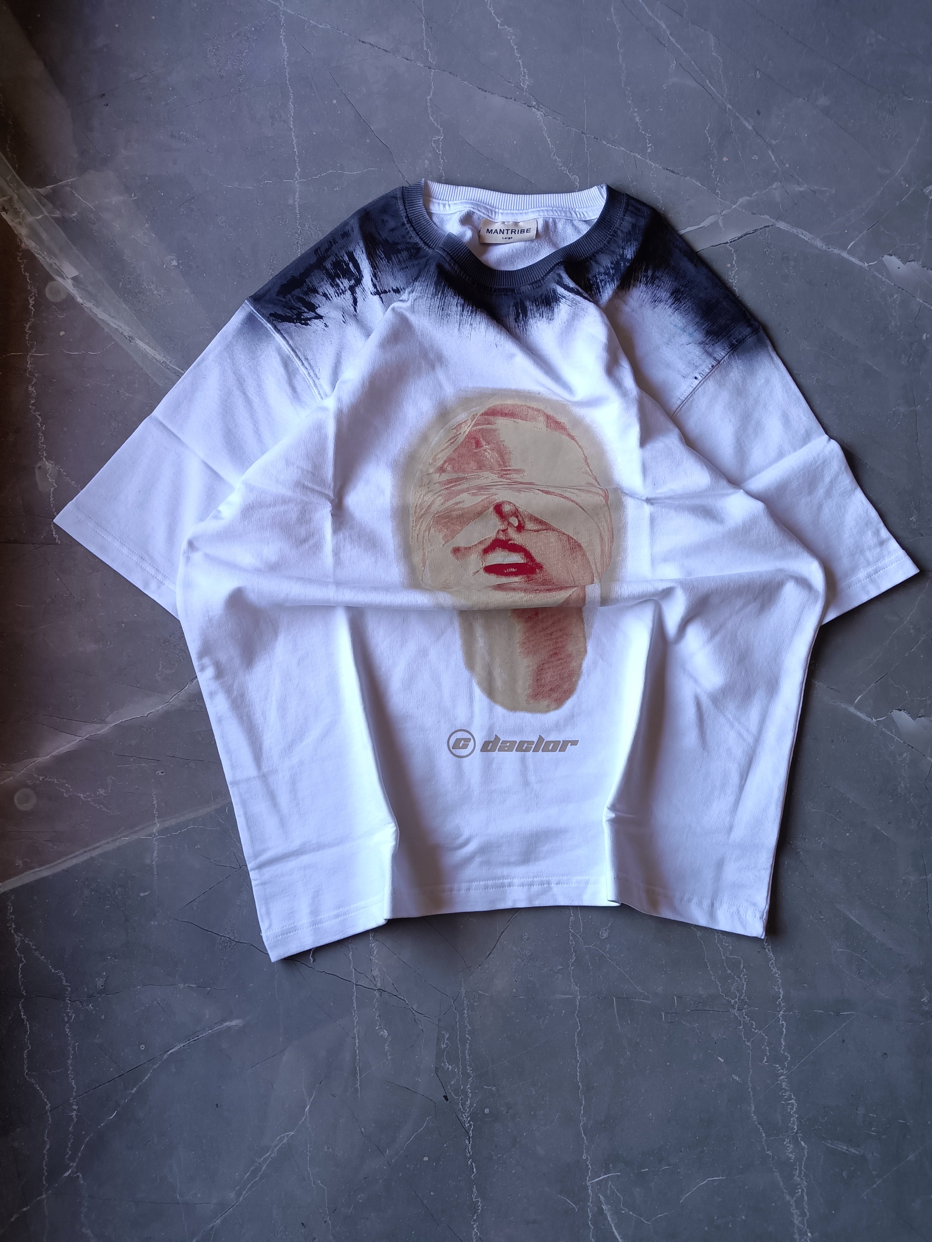 White half sleeve printed T-shirt