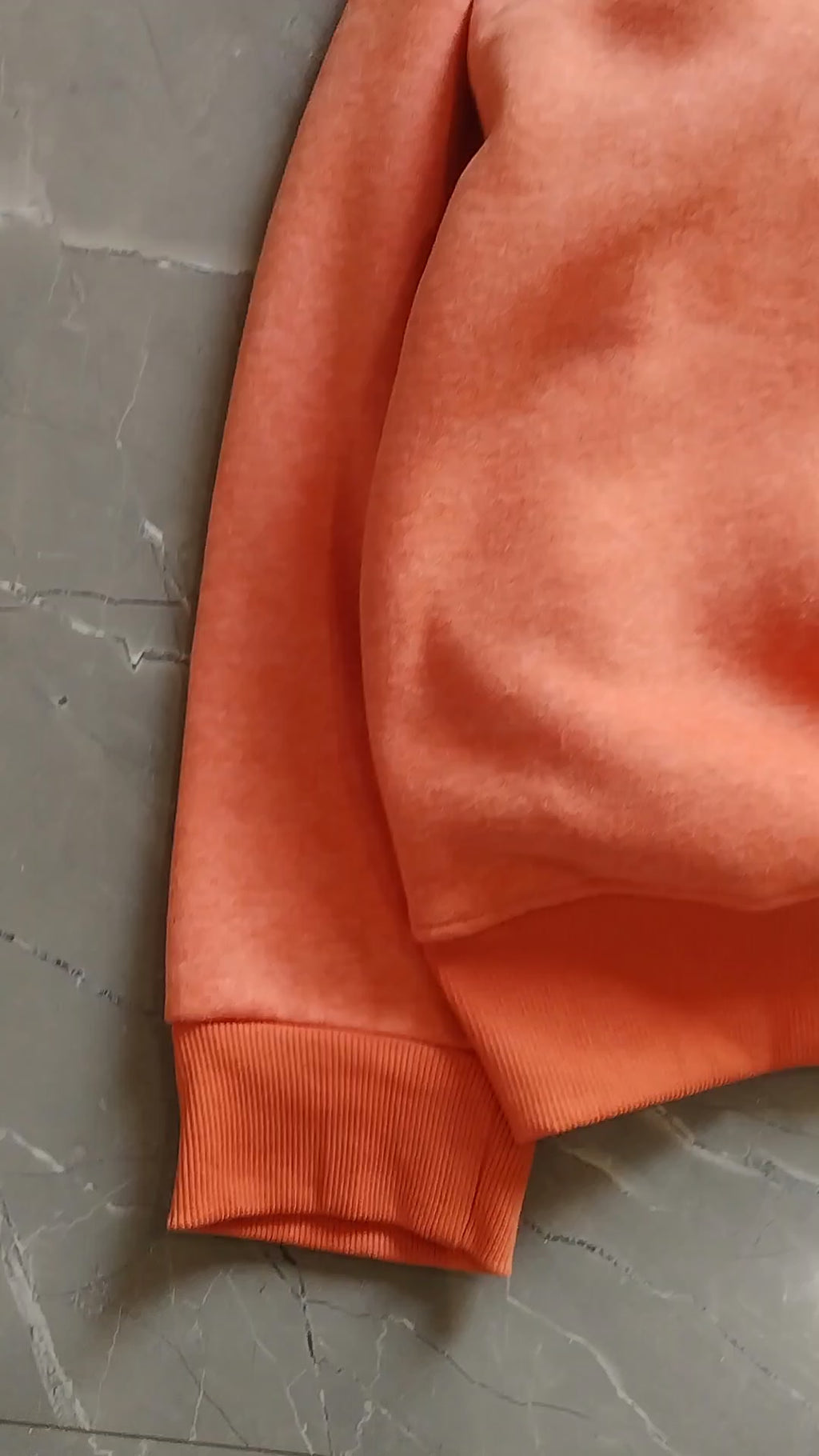 Orange back and front printed oversized hoodie