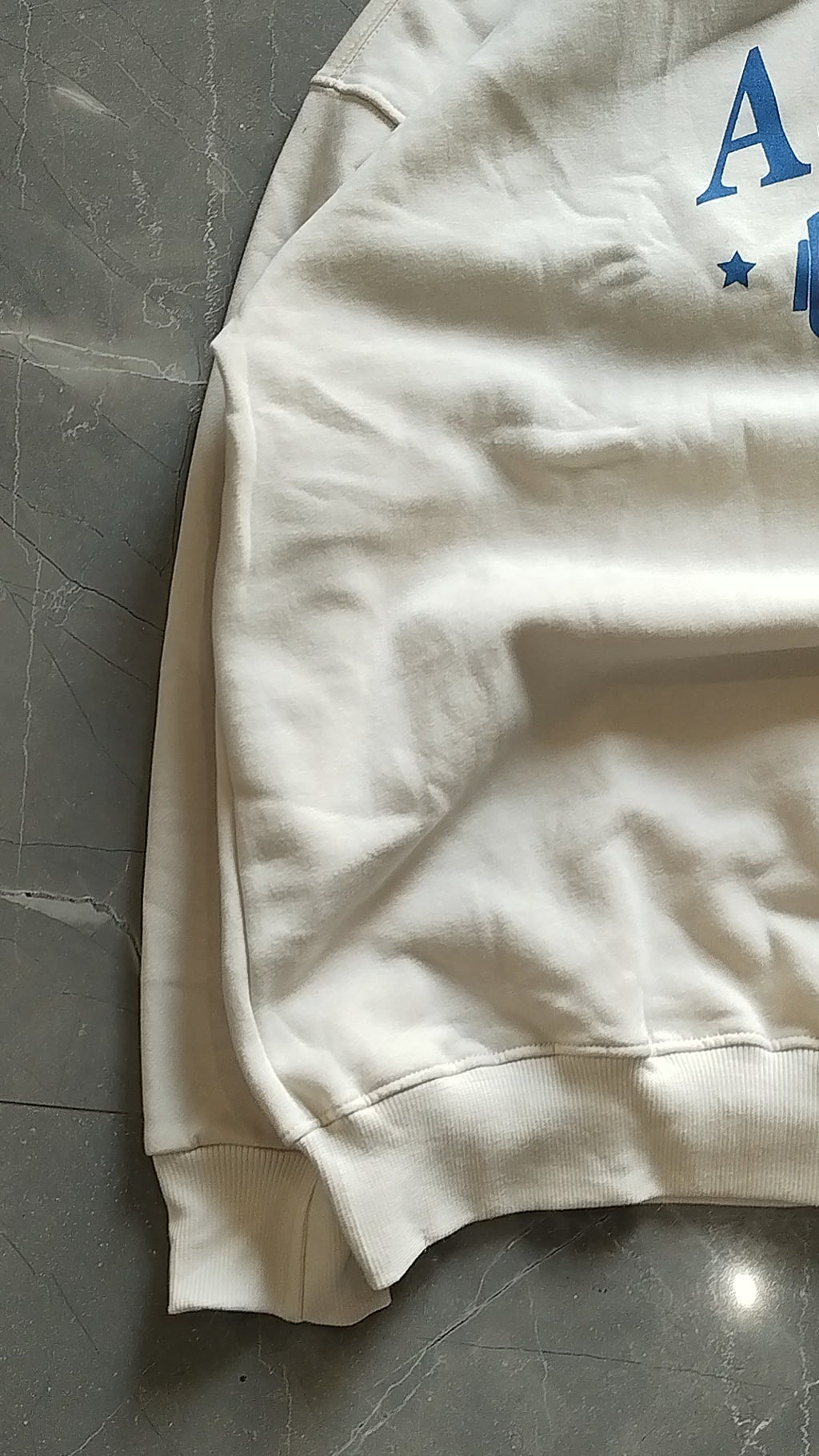 White Oversized printed hoodie