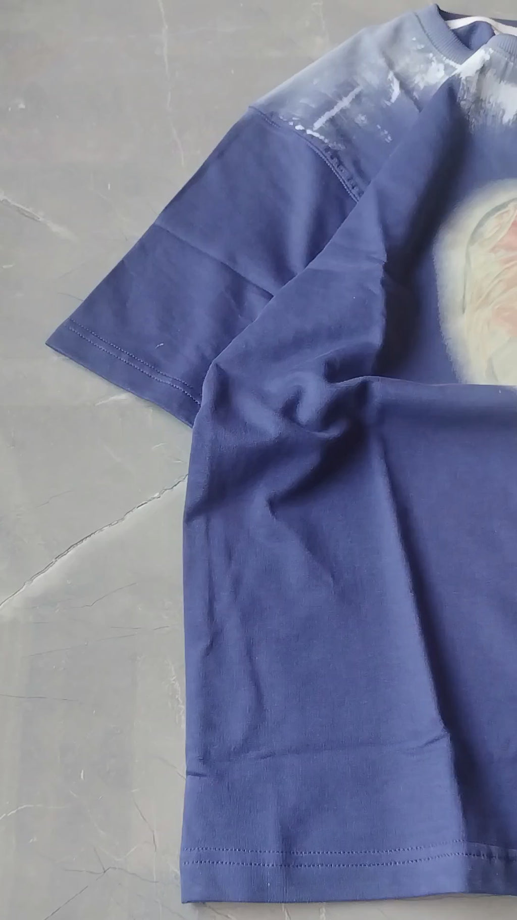 Blue half sleeve Printed T-shirt