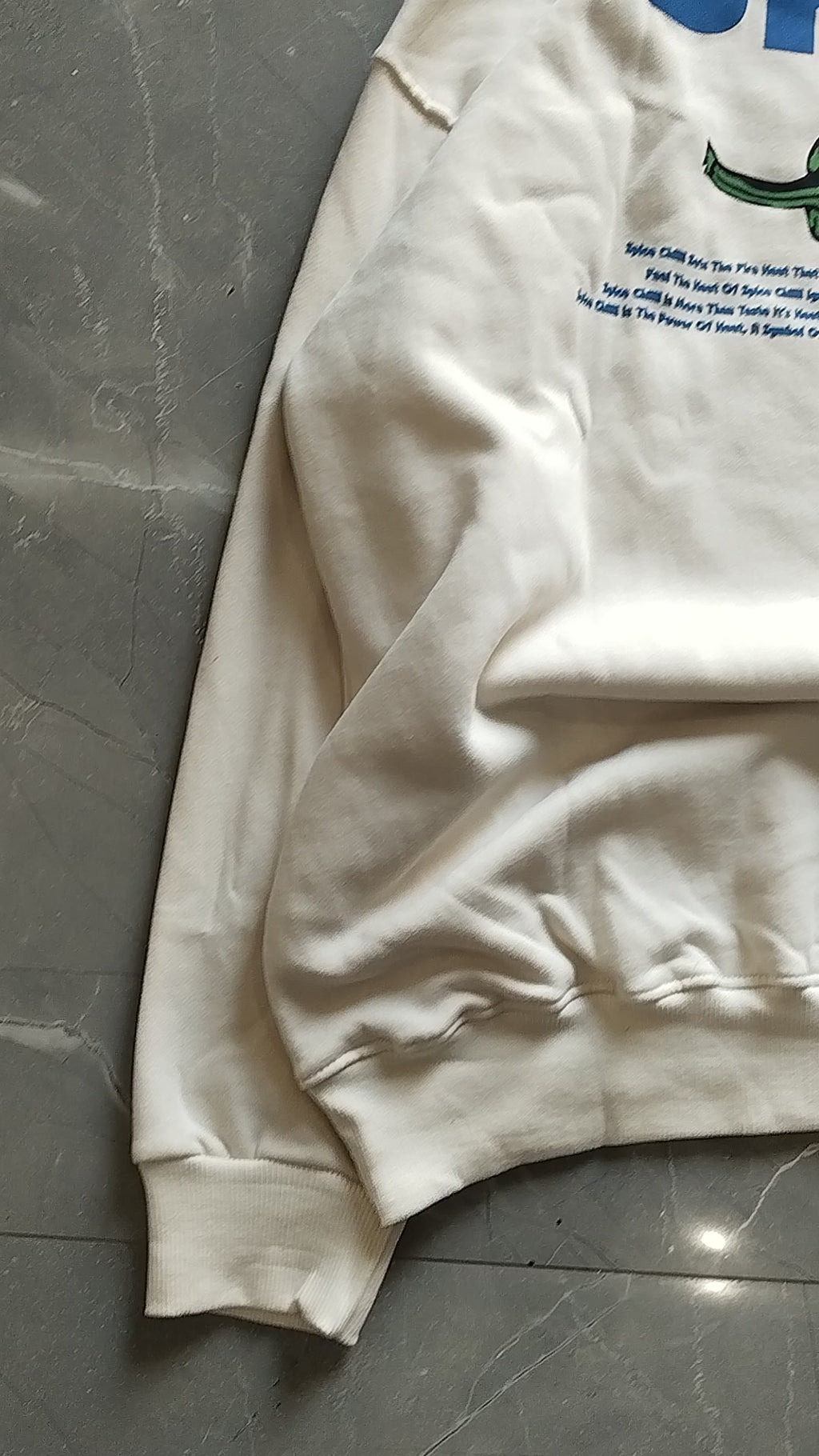 White Oversized printed hoodie