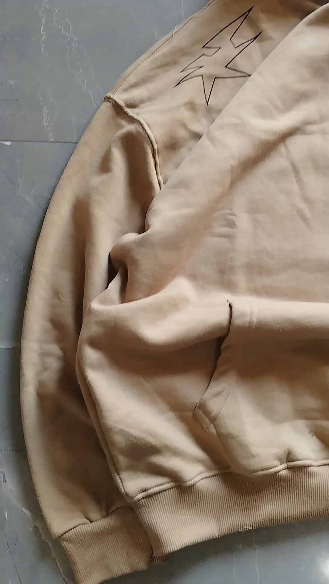Beige oversized hoodie