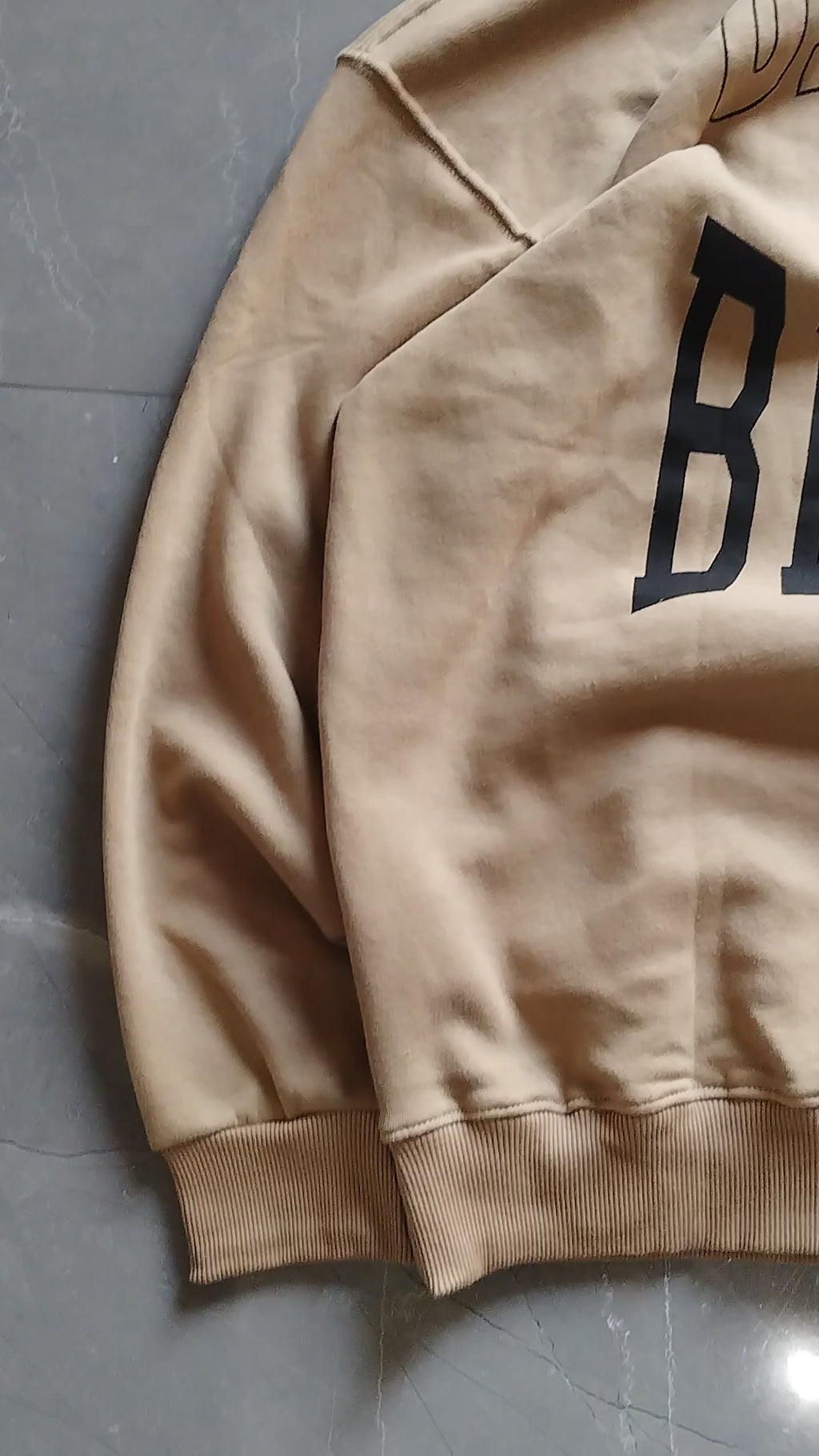 Beige oversized hoodie