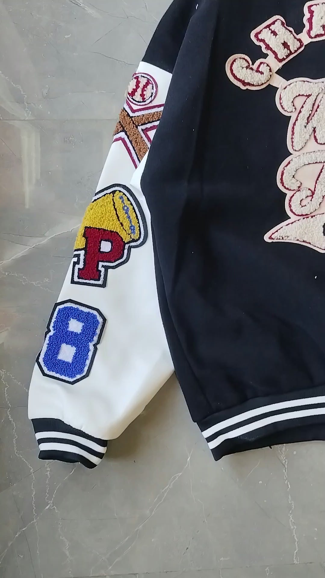 Premium Imported Varsity jacket.
